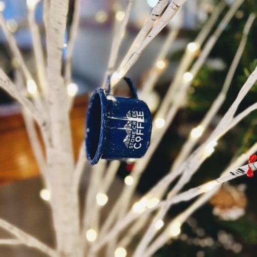 Narwhal Mug Ornament by tree