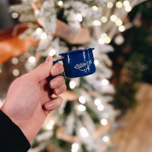 Narwhal Mug Ornament by tree